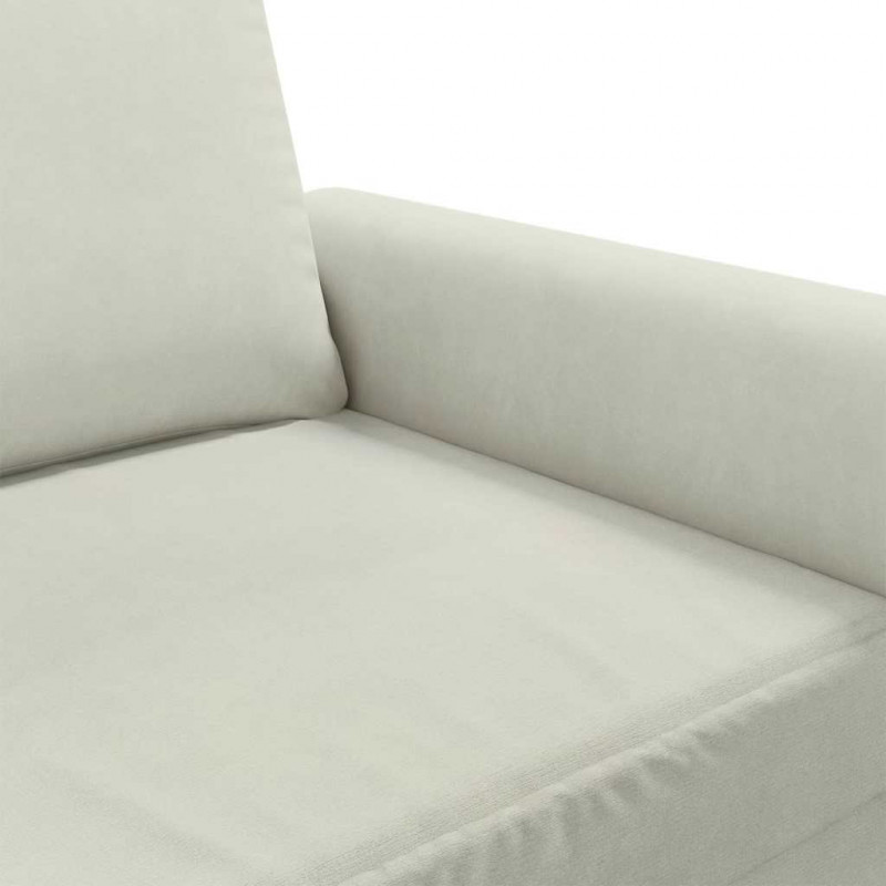 Sofa 3-osobowa, kremowy, 180 cm, tapicerowana aksamitem