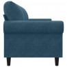 Sofa 3-osobowa, niebieski, 180 cm, tapicerowana aksamitem