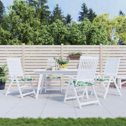 Poduszki na krzesła 4 pcs Wzór liścia 50 x 50 x 4 cm
