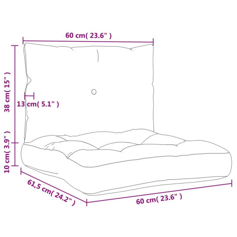 Poduszki na sofę z palet, 2 szt., czerwone, tkanina