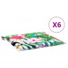 Poduszki na krzesła 6 pcs Wielokolorowe 50 x 50 x 4 cm
