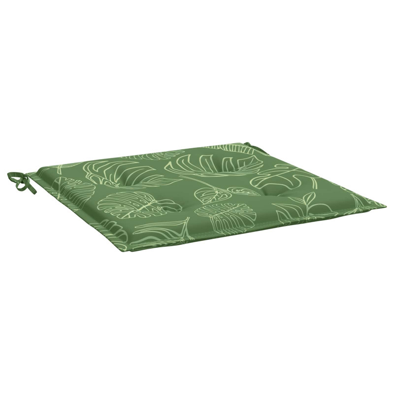 Poduszki na krzesła 4 pcs Zielony i Biały 50 x 50 x 4 cm