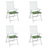 Poduszki na krzesła 4 pcs Zielony i Biały 50 x 50 x 4 cm