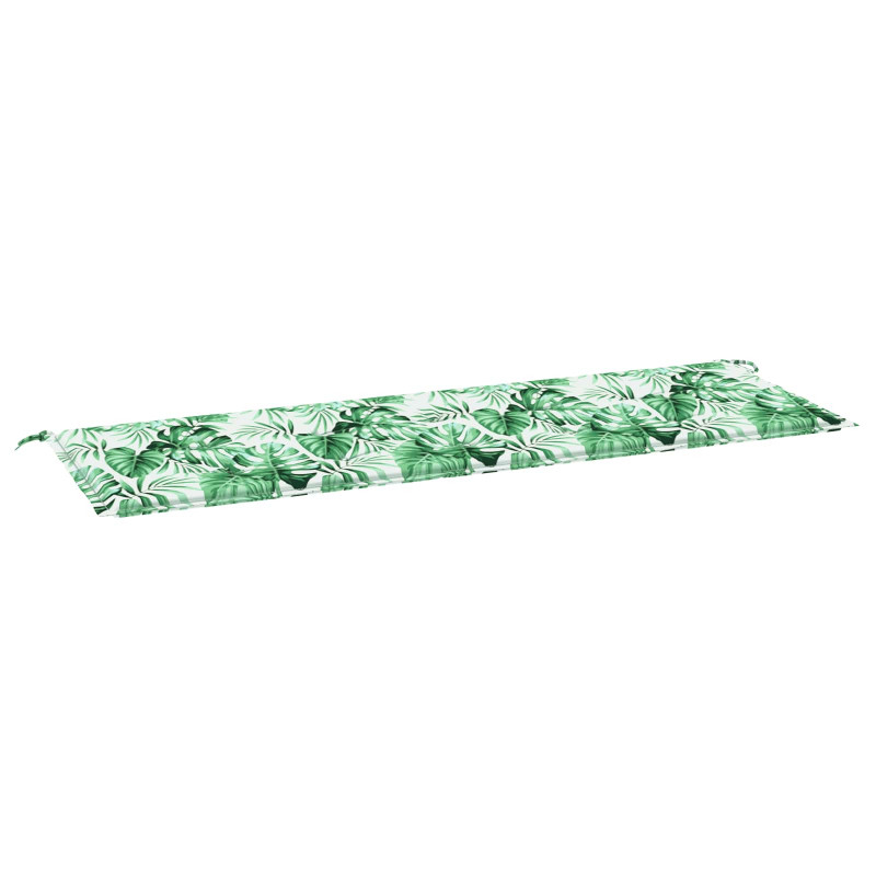 Poduszka na ławkę Wzór w liście 150 x 50 x 3 cm Materiał Oxford