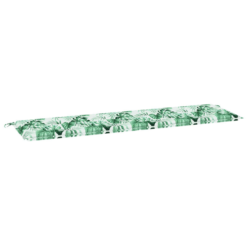 Poduszka na ławkę Wzór w liście 150 x 50 x 3 cm Materiał Oxford