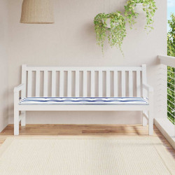 Poduszka na ławkę Czarna kratka 150 x 50 x 3 cm Materiał Oxford