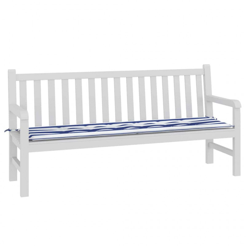 Poduszka na ławkę Czarna kratka 150 x 50 x 3 cm Materiał Oxford