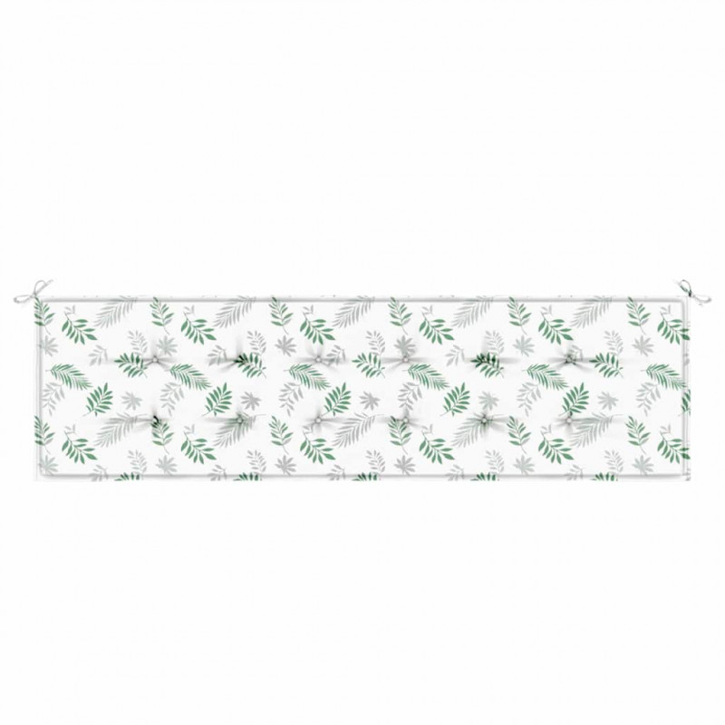 Poduszka na ławkę Wzór liścia 150 x 50 x 3 cm Materiał Oxford