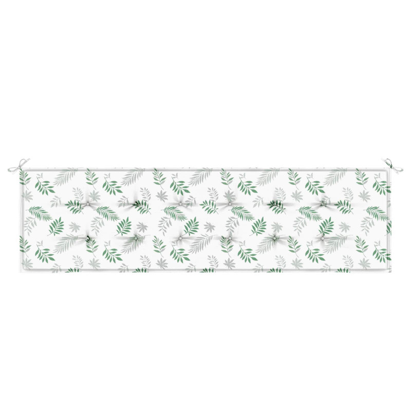 Poduszka na ławkę Wzór liścia 150 x 50 x 3 cm Materiał Oxford