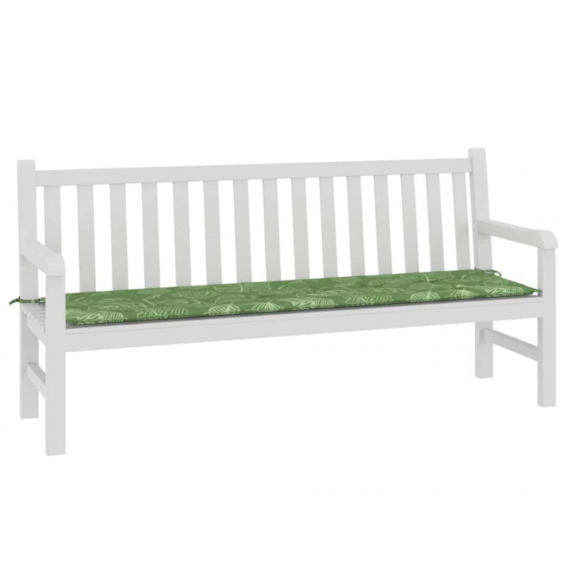 Poduszka na ławkę Wzór liścia 150 x 50 x 3 cm Materiał Oxford