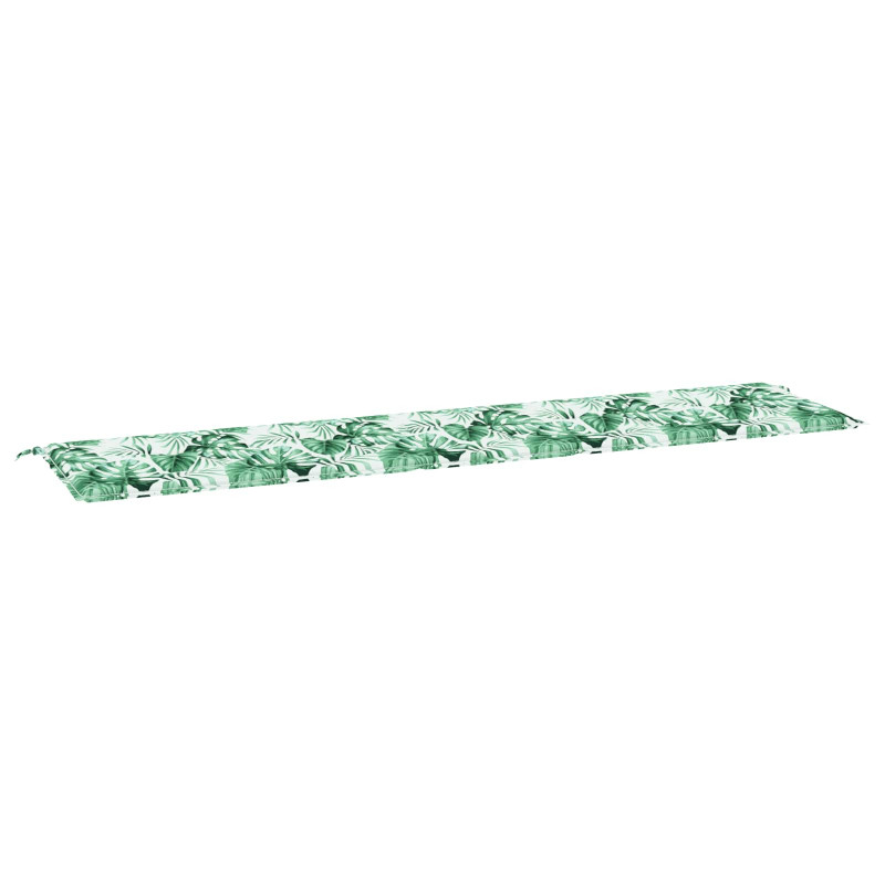 Poduszka na ławkę Wzór liścia 200 x 50 x 3 cm Materiał Oxford