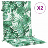 Poduszki na plecy Liść 2 pcs Wzór liścia 100 x 50 x 3 cm