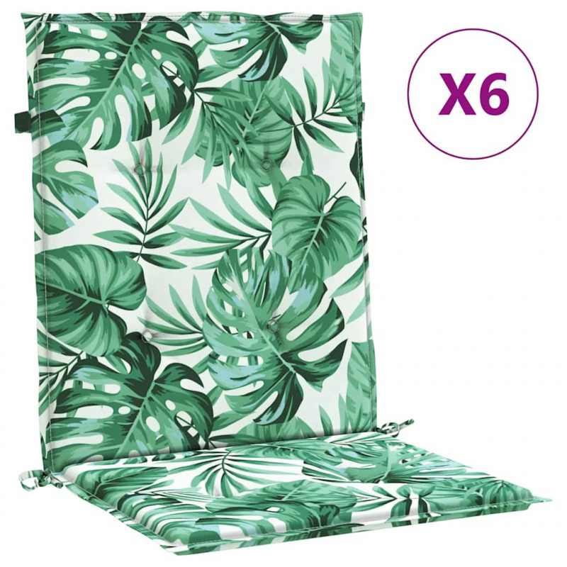 Poduszki na plecy Liść 6 pcs Wzór liścia 100 x 50 x 3 cm