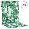 Poduszki na plecy Liść 6 pcs Wzór liścia 100 x 50 x 3 cm