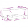 Poduszki na palety, 3 szt., różowe, tkanina Oxford