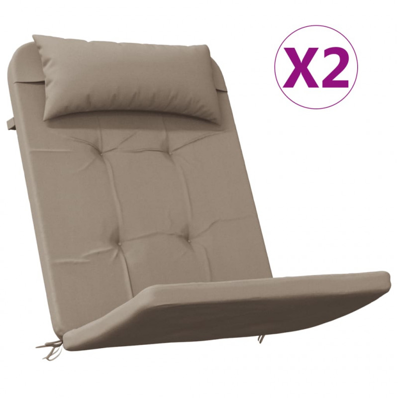 Poduszki na krzesła Adirondack, 2 szt., taupe, tkanina Oxford
