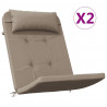 Poduszki na krzesła Adirondack, 2 szt., taupe, tkanina Oxford