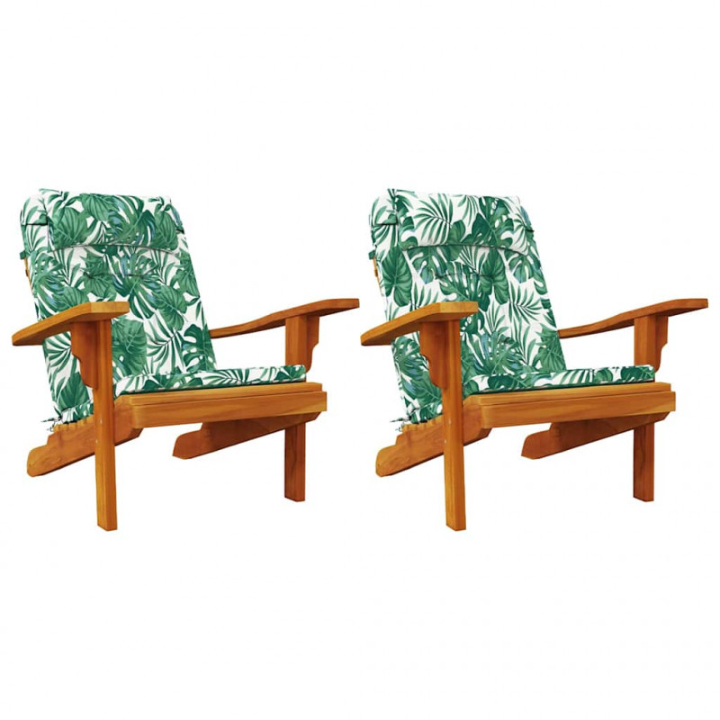 Poduszki na krzesła Liść 2 pcs Wzór liścia 58 x 77 x 4,5 cm