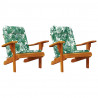 Poduszki na krzesła Liść 2 pcs Wzór liścia 58 x 77 x 4,5 cm