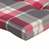 Poduszki na krzesła 2 pcs Czerwony w kratkę 58 x 77 x 4,5 cm