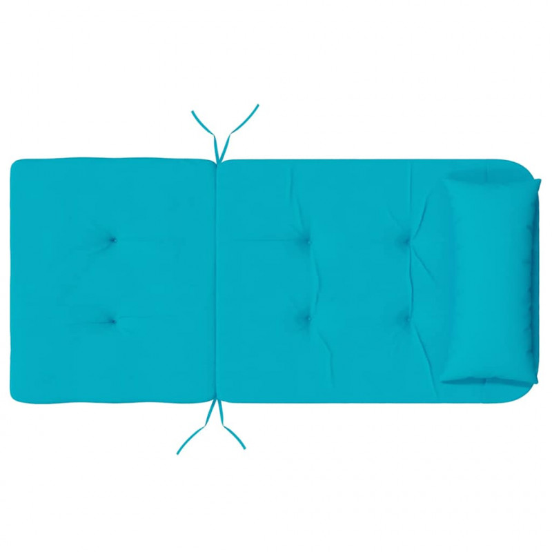 Poduszki na krzesła Gładki 2 pcs Turkusowy 58 x 77 x 4,5 cm