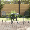 Krzesło Ogrodowe 2 pcs Antracyt 56 x 65 x 89 cm Stal