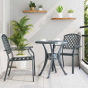Krzesło Ogrodowe 2 pcs Antracyt 56 x 65 x 89 cm Stal