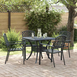 Krzesło Ogrodowe 4 pcs Antracyt 56 x 65 x 89 cm Stal