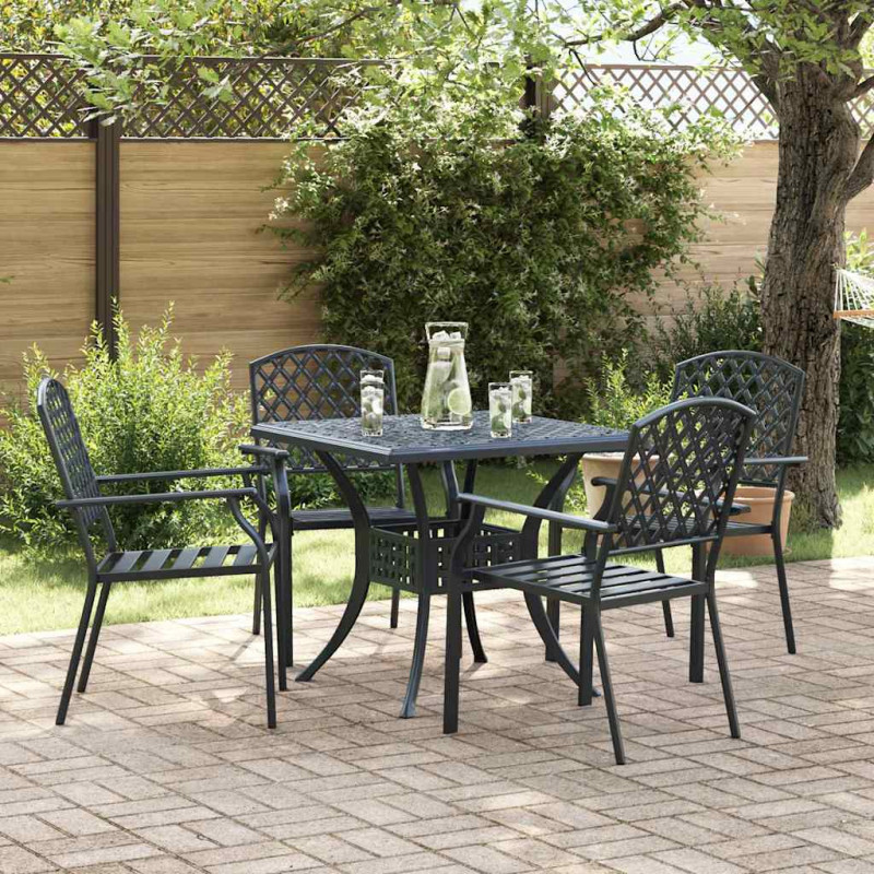 Krzesło Ogrodowe 4 pcs Antracyt 56 x 65 x 89 cm Stal