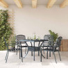Krzesło Ogrodowe 4 pcs Antracyt 56 x 65 x 89 cm Stal