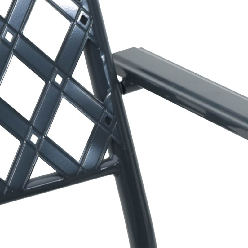 Krzesło Ogrodowe 4 pcs Antracyt 56 x 65 x 89 cm Stal