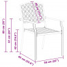 Krzesło Ogrodowe 4 pcs Antracyt 56 x 65 x 89 cm Stal