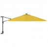 Ścienny parasol ogrodowy z LED, żółty, 290 cm