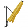 Ścienny parasol ogrodowy z LED, żółty, 290 cm