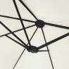 Podwójny parasol ogrodowy, piaskowa biel, 449x265 cm