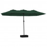 Podwójny parasol ogrodowy, zielony, 449x265 cm
