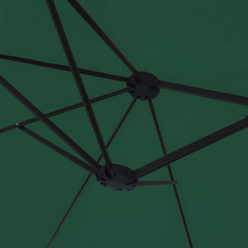 Podwójny parasol ogrodowy, zielony, 449x265 cm