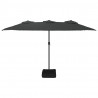 Podwójny parasol ogrodowy, antracytowy, 449x265 cm