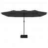 Podwójny parasol ogrodowy, antracytowy, 449x265 cm