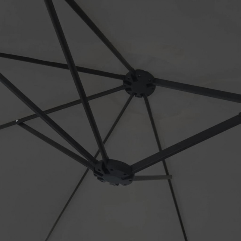 Podwójny parasol ogrodowy, antracytowy, 449x265 cm