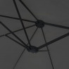 Podwójny parasol ogrodowy, antracytowy, 449x265 cm