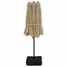 Podwójny parasol ogrodowy, taupe, 449x265 cm