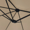 Podwójny parasol ogrodowy, taupe, 449x265 cm