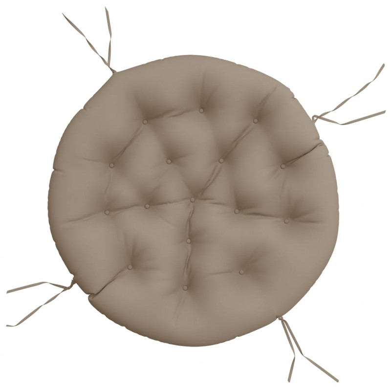 Okrągła poduszka, taupe, Ø 100x11 cm, tkanina Oxford