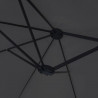 Podwójny parasol ogrodowy, czarny, 449x265 cm