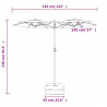 Podwójny parasol ogrodowy z LED, zielony, 316x240 cm