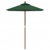 Parasol ogrodowy na drewnianym słupku, zielony, 196x231 cm