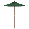 Parasol ogrodowy na drewnianym słupku, zielony, 196x231 cm