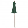 Parasol ogrodowy na drewnianym słupku, zielony, 196x231 cm