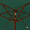 Parasol ogrodowy na drewnianym słupku, zielony, 196x231 cm